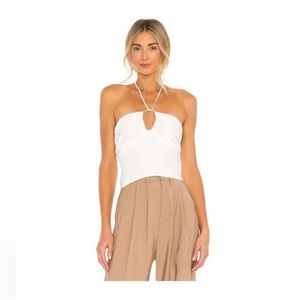 Revolve Bardot Key Home Halter Top in Ivory